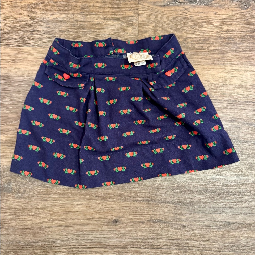 The Beaufort Bonnet Company Navy Skirt with Heart Accents